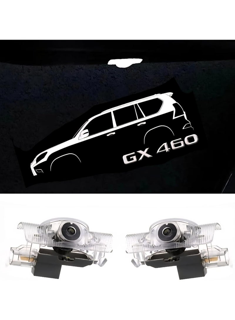 Vierex Fit Lexus GX460 Door Logo Light, Lexus GX 460 LED Projector Lamp, 2010-2024 Models, Plug And Play GX Accessories Super Bright No Fade Special Design Logo 2Pcs  - Image 1