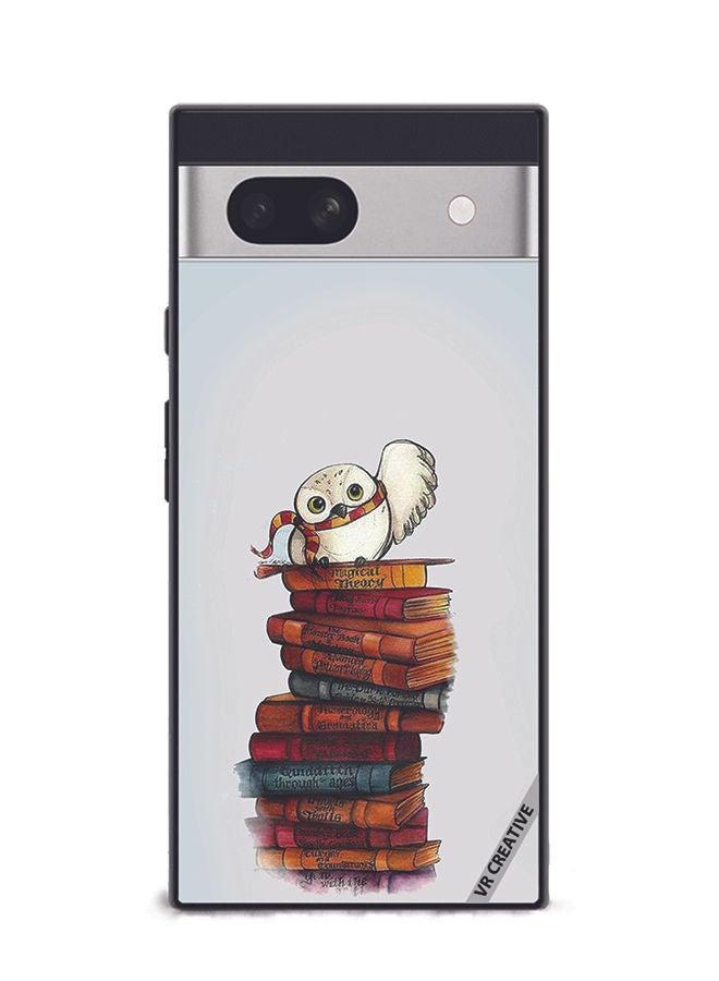 VR CREATIVE Protective Case Cover For Google Pixel 7a Hogwards Owl Design Multicolour - Image 1