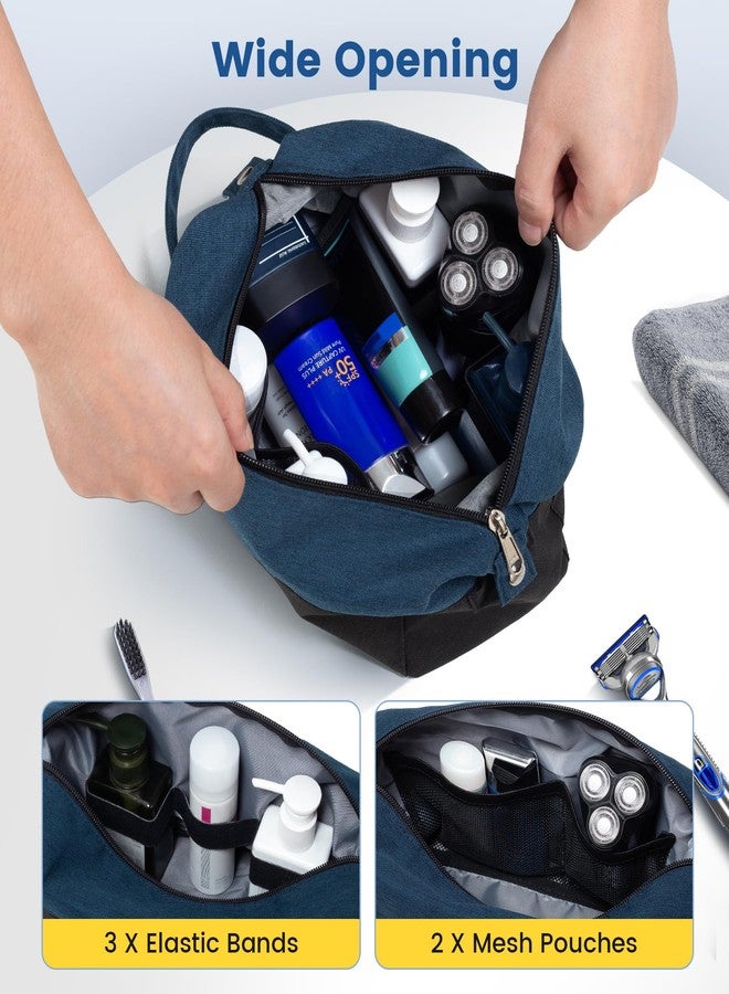 Vorspack Lightweight Travel Toiletry Bag - Water Resistant Travel Bag for Toiletries, Cosmetics, Accessories, Gifts for Men - Navy Blue - Image 4