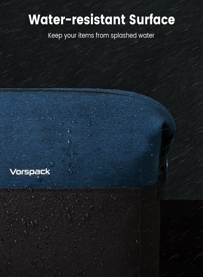 Vorspack Lightweight Travel Toiletry Bag - Water Resistant Travel Bag for Toiletries, Cosmetics, Accessories, Gifts for Men - Navy Blue - Image 5