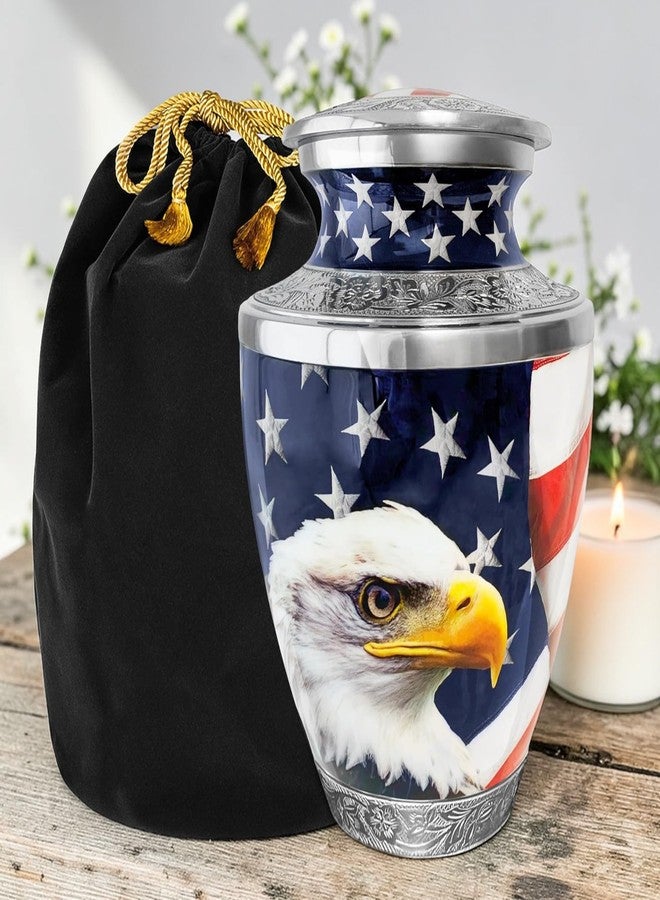 Everlight Memorials American Eagle Urn for Ashes Adult Male – Large Patriotic Cremation Urns for Human Ashes Adult Man & Women – Memorial Funeral Urn for Home Display, or Burial - Image 2