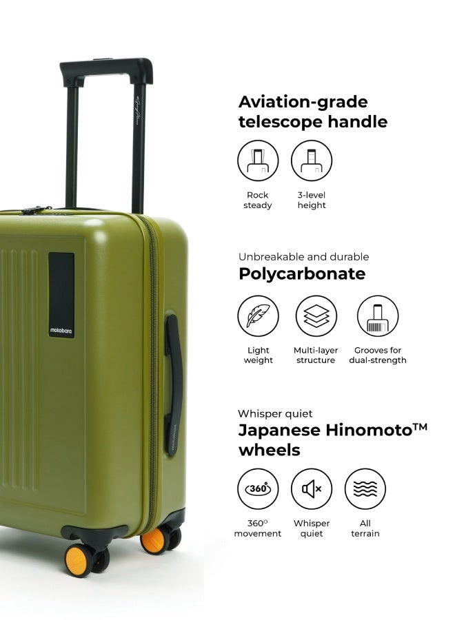 Mokobara The Transit Luggage Set Of 3 - Polycarbonate Material | So Matcha, Green - Image 4
