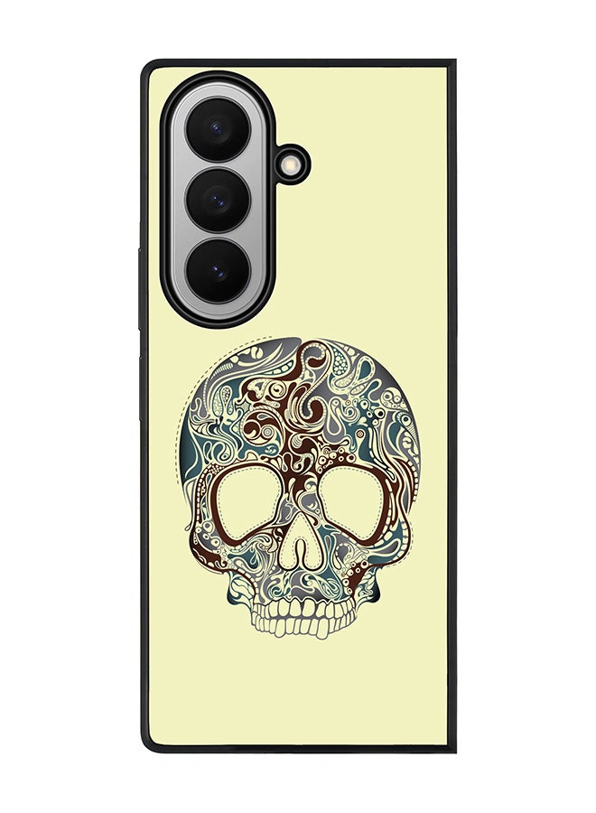 Stylizedd For Samsung Galaxy Z Fold7 Case,Slim fit Camera Protection, Shockproof Thin Phone cover  - Skully Tattoo