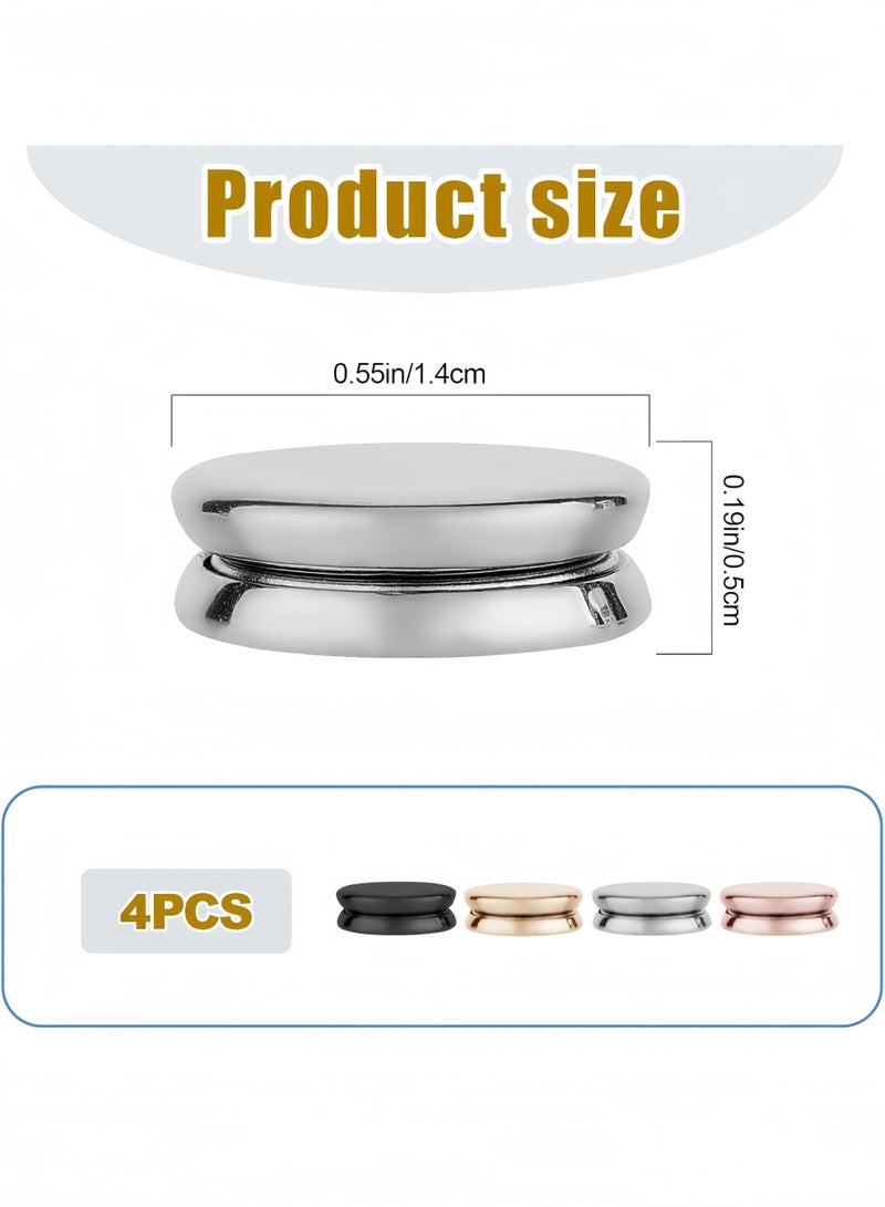 Eilimi 4pcs Strong Magnetic Hijab Pins,Multi-Purpose No-Snag Hijab Magnets for Clothing Women Head Scarf Magnetic Clasp Pinless Muslim Hijab Pins for Women Scarves(4 Colors) - Image 2