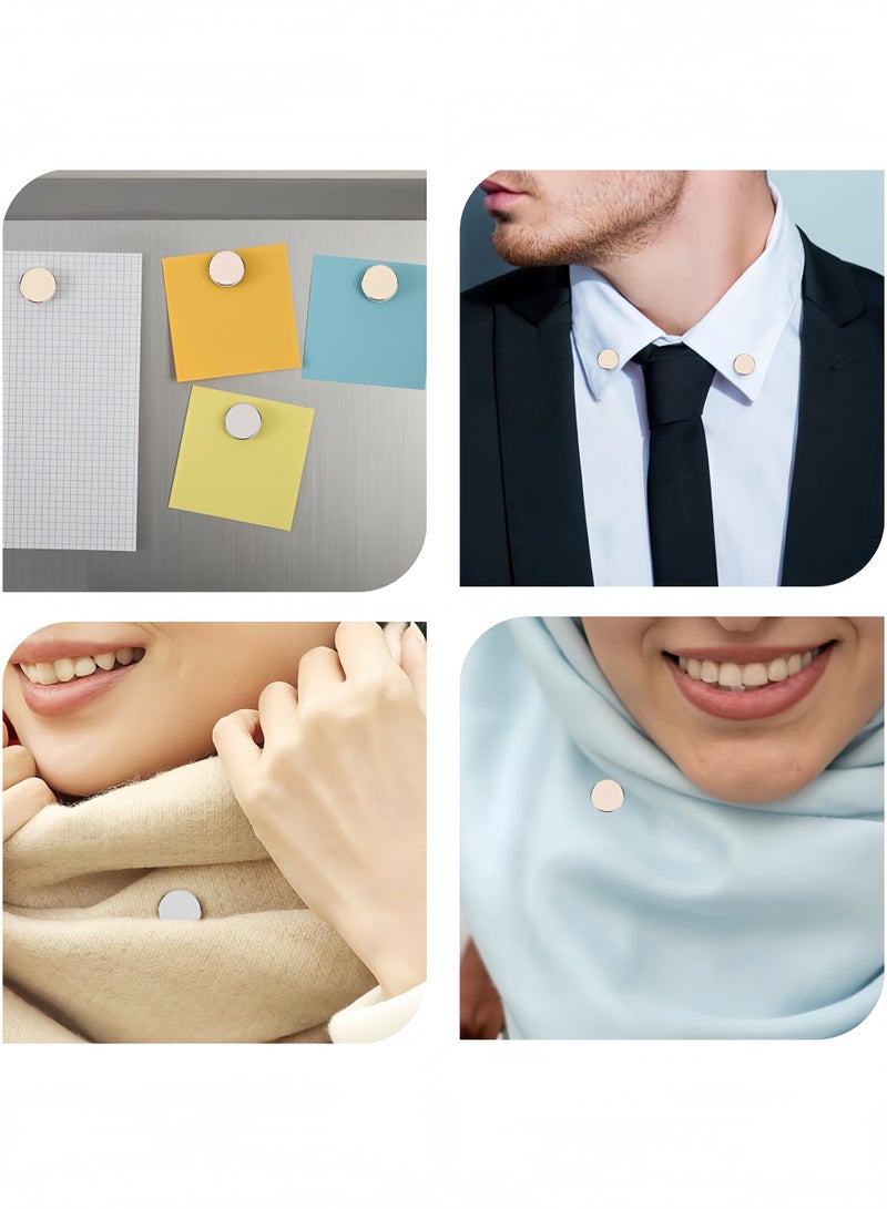 Eilimi 4pcs Strong Magnetic Hijab Pins,Multi-Purpose No-Snag Hijab Magnets for Clothing Women Head Scarf Magnetic Clasp Pinless Muslim Hijab Pins for Women Scarves(4 Colors) - Image 5