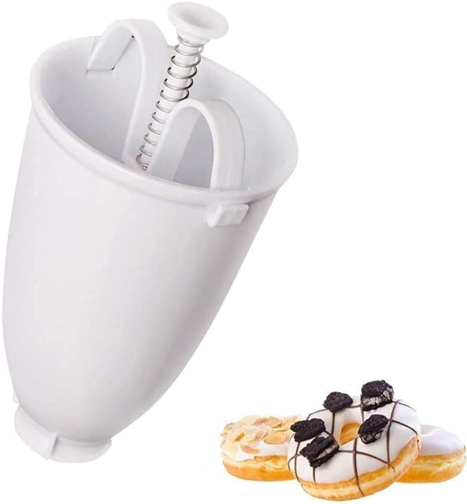 JIGVA Jigva Mini Donut Maker Batter Dispenser Manual Doughnut MachinePlastic Donut Maker Deep Fry Donut Mould Pack of 1Multicolor - Image 1