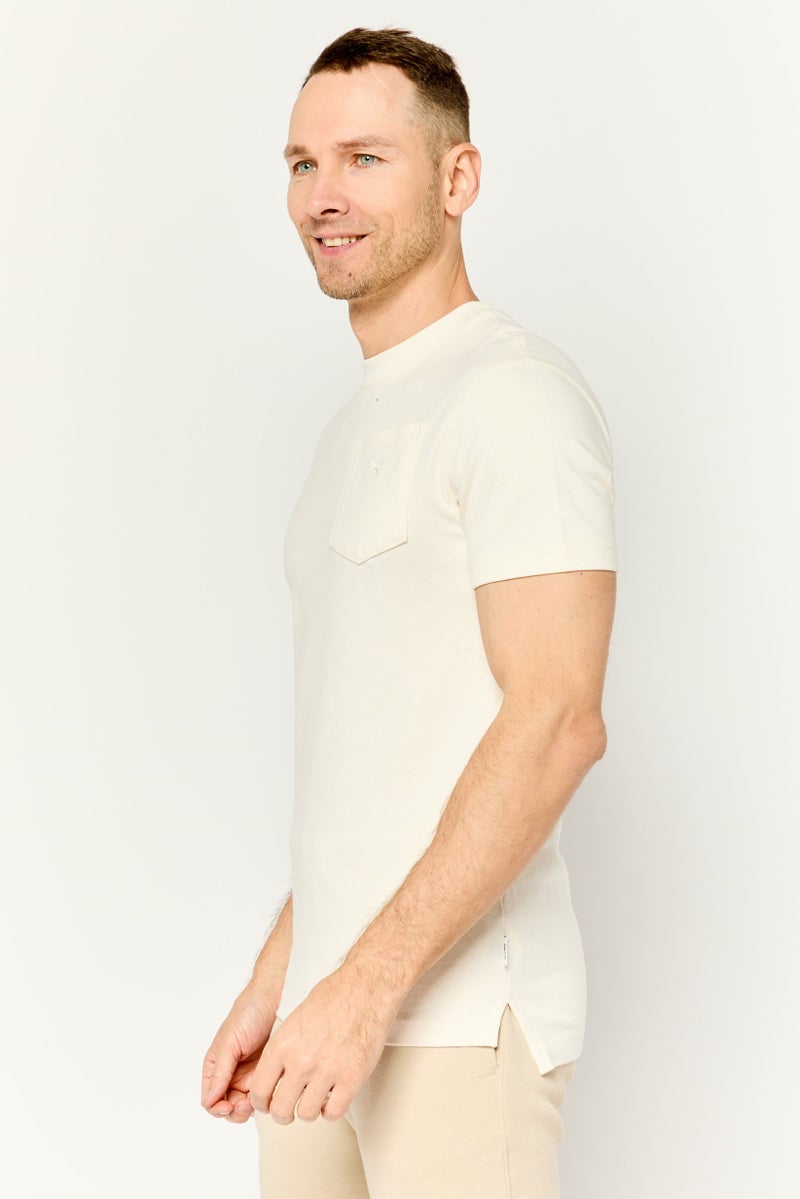 PUMA Men SportsWear Fit Short Sleeves Outdoor T-Shirt,Cream - Image 3
