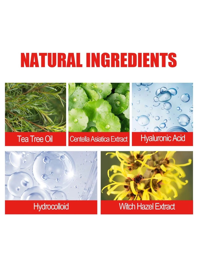 Jaysuing 200 قطعة لاصقات حب الشباب هيدروكولود غير جافة لوجه ملصقات حب الشباب على شكل قلب ملونة مع حمض الهيالورونيك وزيت شجرة الشاي وزيت السنتيلا لاصقات حب الشباب لتغطية العيوب والبثور - Image 4