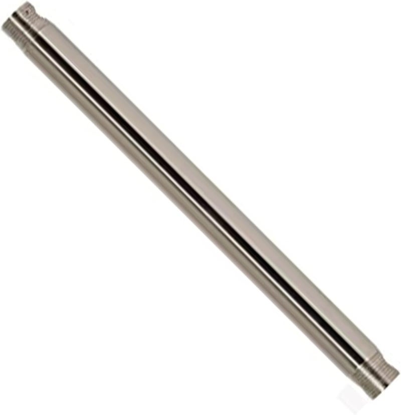 Ciata Ceiling Fan Extension Rod, Ceiling Fan Downrod, 12 Inch long Extension Downrod for Ceiling Fans, 3/4” Inside Diameter with Tapered threaded ends, Brushed Nickel Finish - Image 1