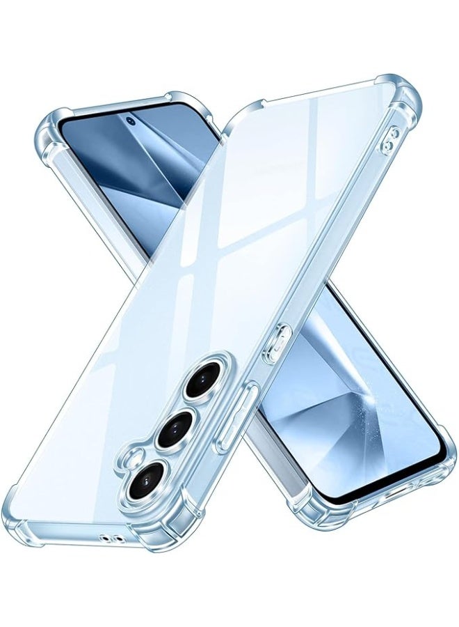 Transparent Clear Case for Samsung Galaxy S25 Plus – Shockproof Slim Cover with Anti-Yellow Protection, Soft TPU Bumper, Scratch Resistant - Image 1