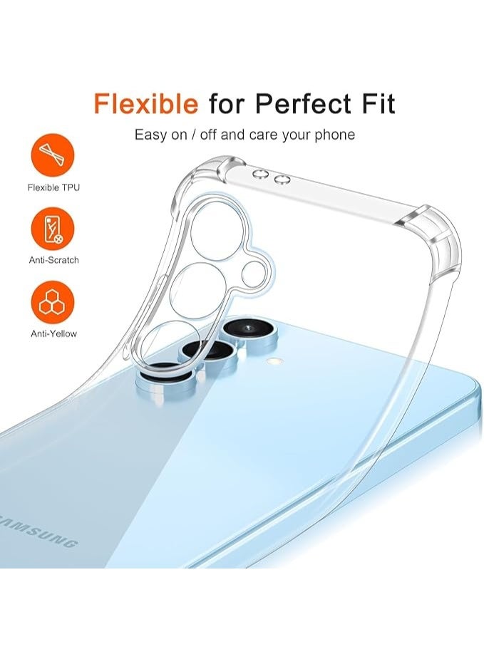 Transparent Clear Case for Samsung Galaxy S25 Plus – Shockproof Slim Cover with Anti-Yellow Protection, Soft TPU Bumper, Scratch Resistant - Image 2