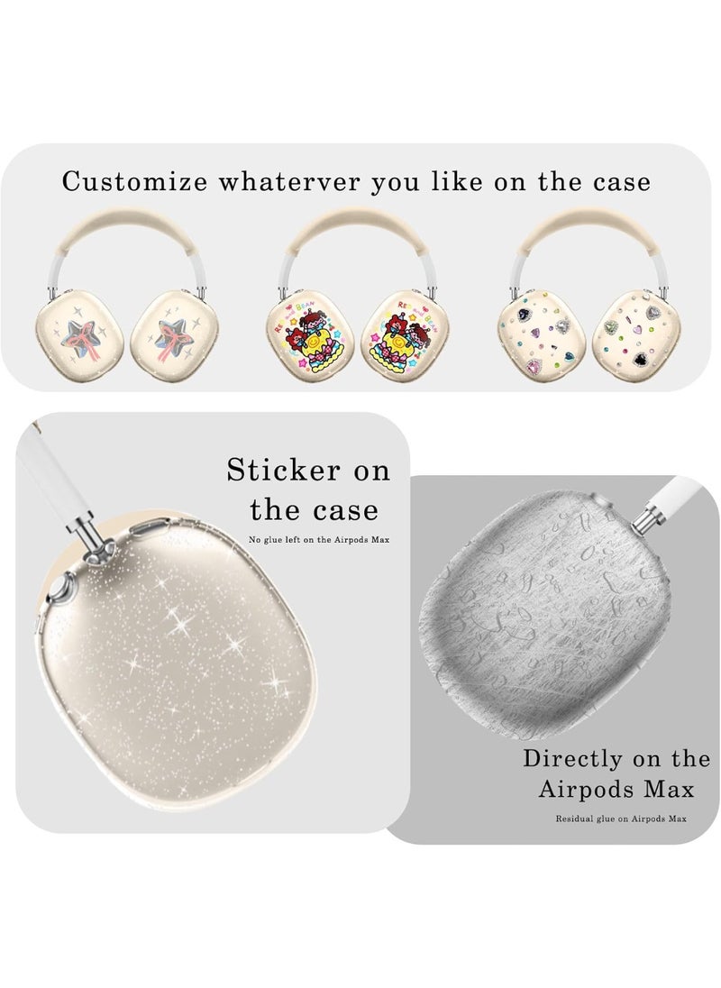 Aookay - Case Cover for AirPods Max 2/1 Headphones, Ear Pad Case/Ear Cups Cover/Headband Cover for AirPods Max, Accessories Soft Silicone Skin Protector (Glitter Starlight) - Image 1