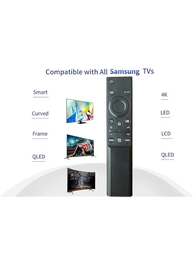 جهاز تحكم عن بعد عالمي متوافق مع تلفاز سامسونج الذكي LCD LED UHD QLED 4K HDR، مع أزرار نتفليكس برايم فيديو وWWW BN59 01358D