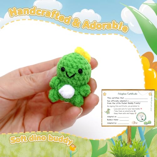 JULEASEL Little Pocket Dino Mini Dinosaur in a Tin Box Cute Collectible Dinosaur Keepsake for Friend Travel Buddy Thoughtful Gift - Image 5