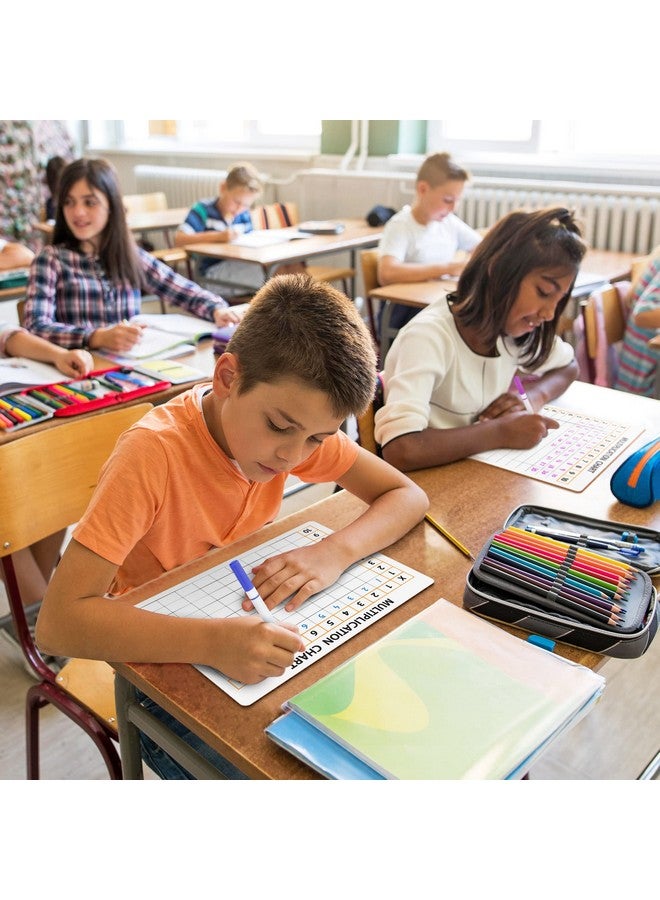 Scribbledo Dry Erase Multiplication Chart Whiteboard 9" X 12" Multiplication Table Double Sided Times Table Math Manipulatives White Board For Kids Students Classroom And Home Mini Lapboard Game - Image 2