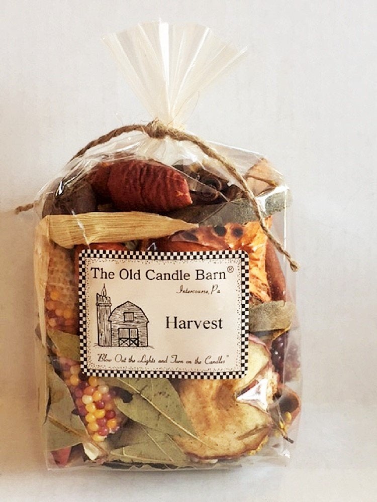 Old Candle Barn Old Candle Barn Harvest Potpourri 4 Cup Bag  Perfect Fall Decoration or Bowl Filler  Beautiful Autumn Scent 