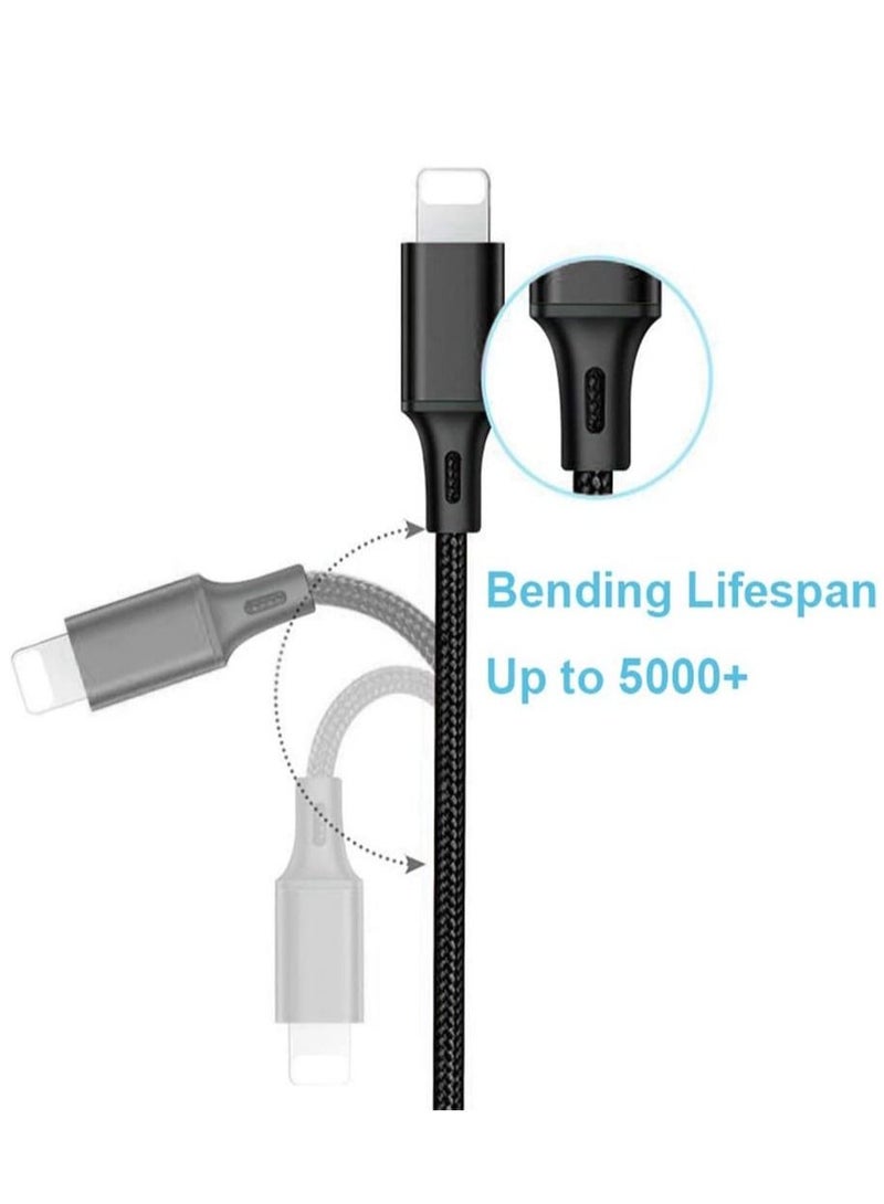 تايجر 3-in-1 Fast Charging Cable – USB Multi Charger Cord with Lightning, Type-C & Micro USB Connectors | Compatible with iPhone, Samsung, Huawei, Oppo, Tablets & More | Durable & Tangle-Free - Image 2