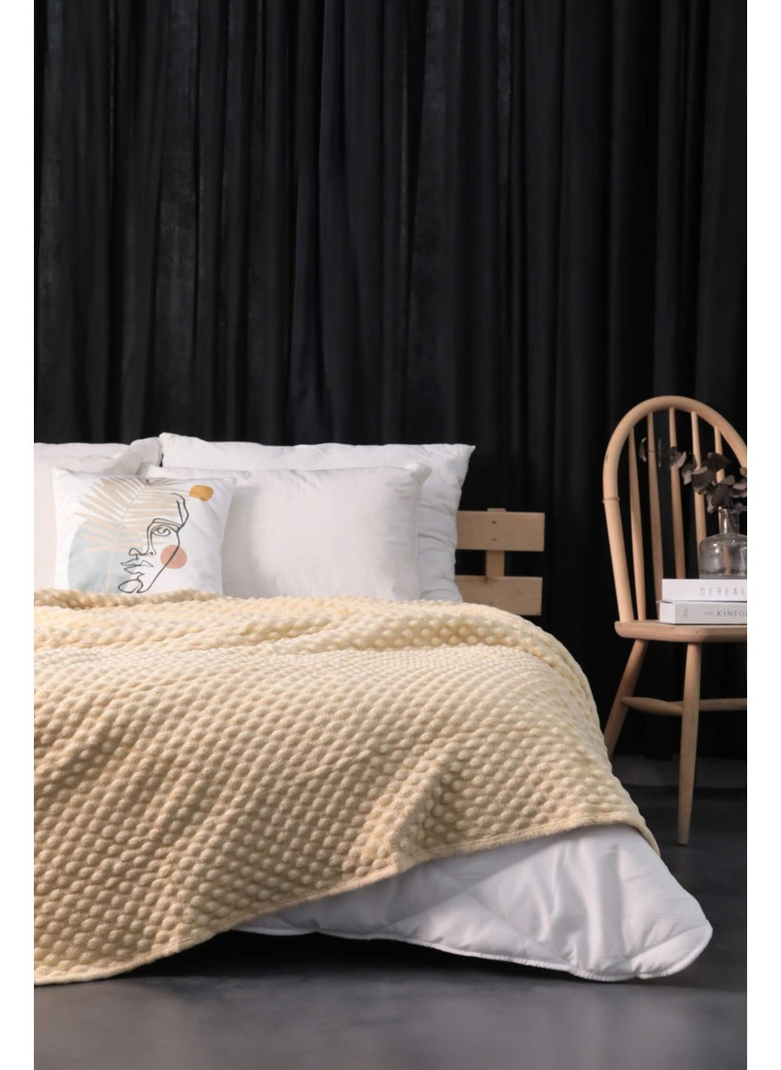 Favora Mink Bud Double Blanket - Beige  - Image 1