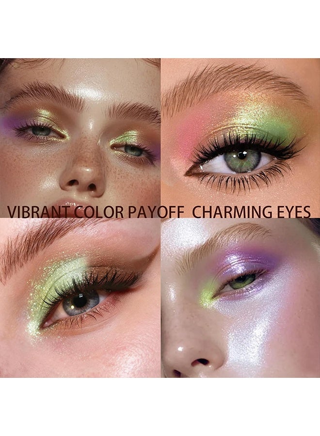 QIC Liquid  Eyeshadow, Metallic & Shimmer Finish, Long Lasting, Non-Creasing, Smudge-proof, Lightweight Formula Liquid Eyeshadow for All Skin Tones, Buildable Color (08 Mint Green) - Image 4