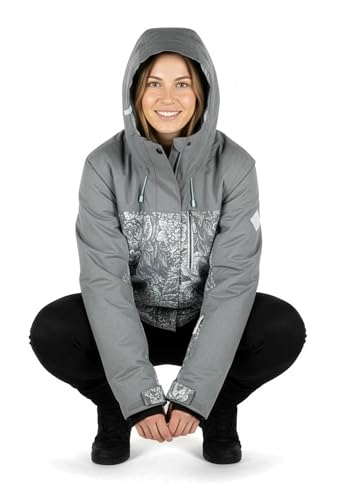 Roxy Women's Jetty Block Jacket – 10K Waterproof, Insulated Snow Jacket, PFAS-Free, Recycled Fabric, Grey Mix, Medium - Image 4