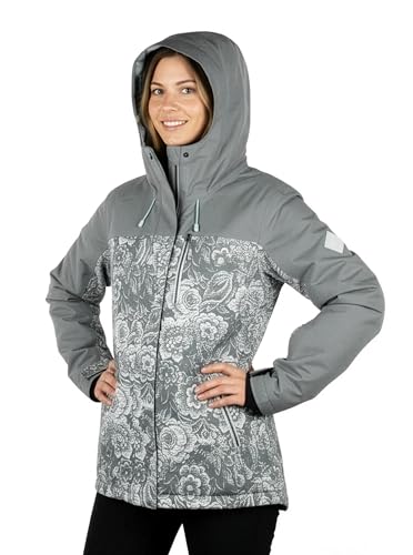 Roxy Women's Jetty Block Jacket – 10K Waterproof, Insulated Snow Jacket, PFAS-Free, Recycled Fabric, Grey Mix, Medium - Image 2