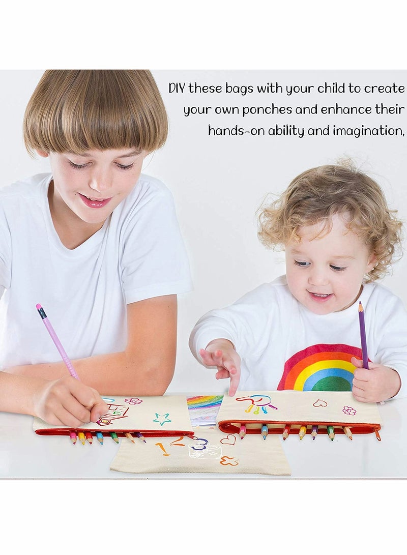 طقم حقائب قماش متعددة الاستخدامات، 40 قطعة من أكياس بسحاب للاستخدام في الحرف اليدوية، المكياج، ومستحضرات السفر الأساسية - Image 4