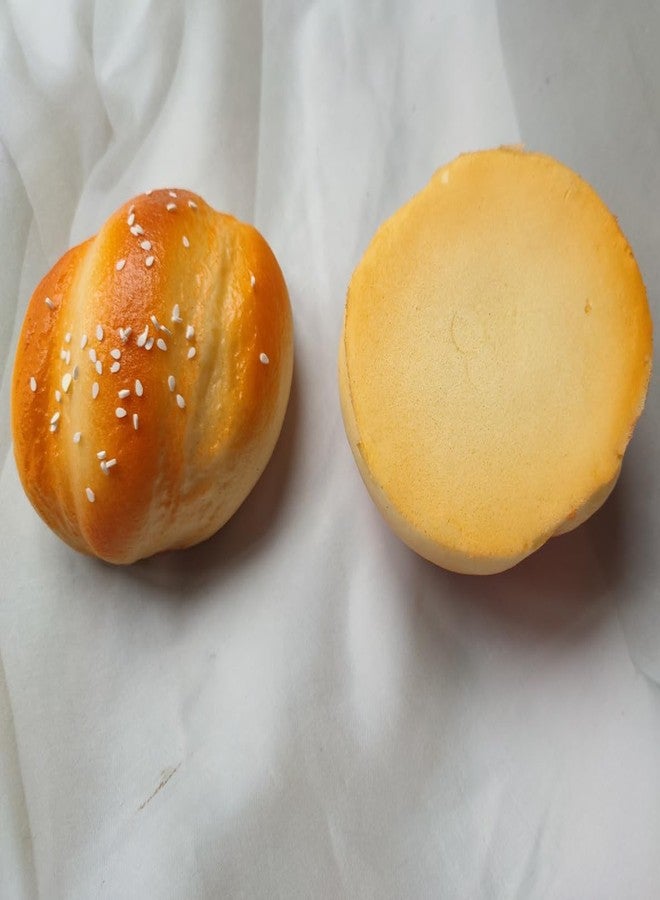 Jilukibo 3 عبوة كعكة مزيفة واقعية من البولي يوريثان، نموذج خبز سمسم حقيقي لتزيين حفلات المنزل والتصوير الفوتوغرافي - Image 4