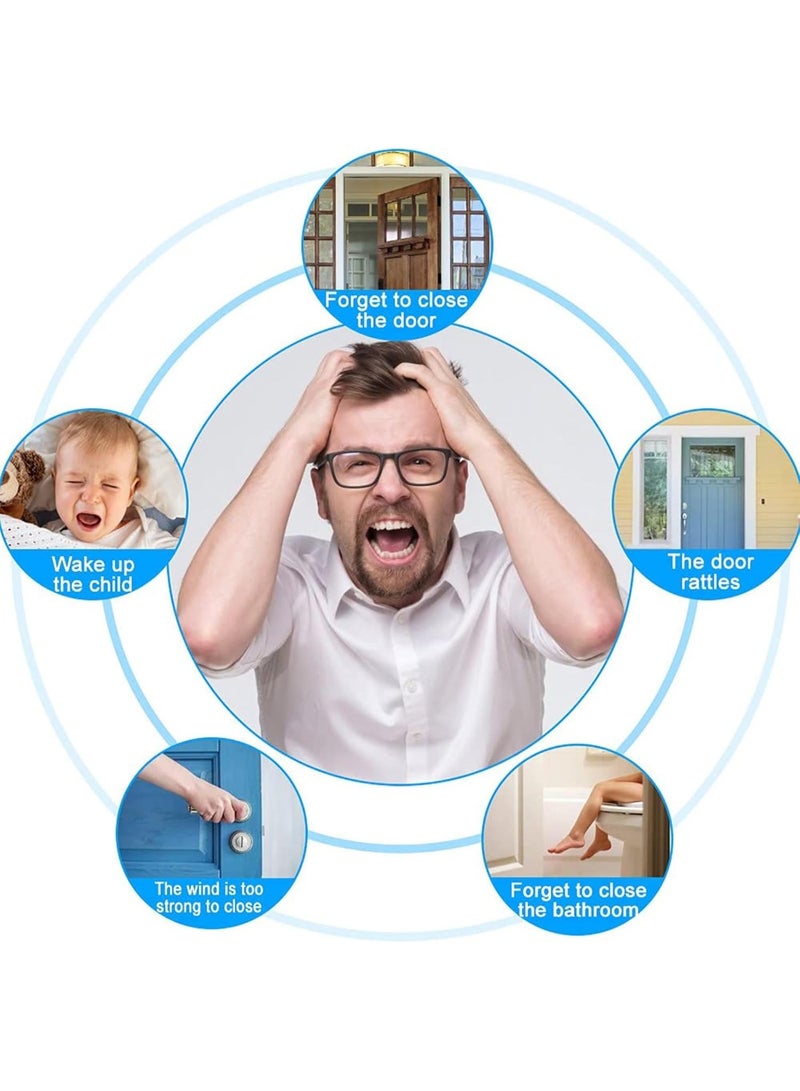 قفل باب زنبركي قابل للتعديل ، قفل باب اوتوماتيك للاستخدام السكني والتجاري، قفل باب مثبت على السطح مع مفتاح الين و6 براغي، باب إغلاق ناعم وهادئ، مناسب لجميع الأبواب - Image 5