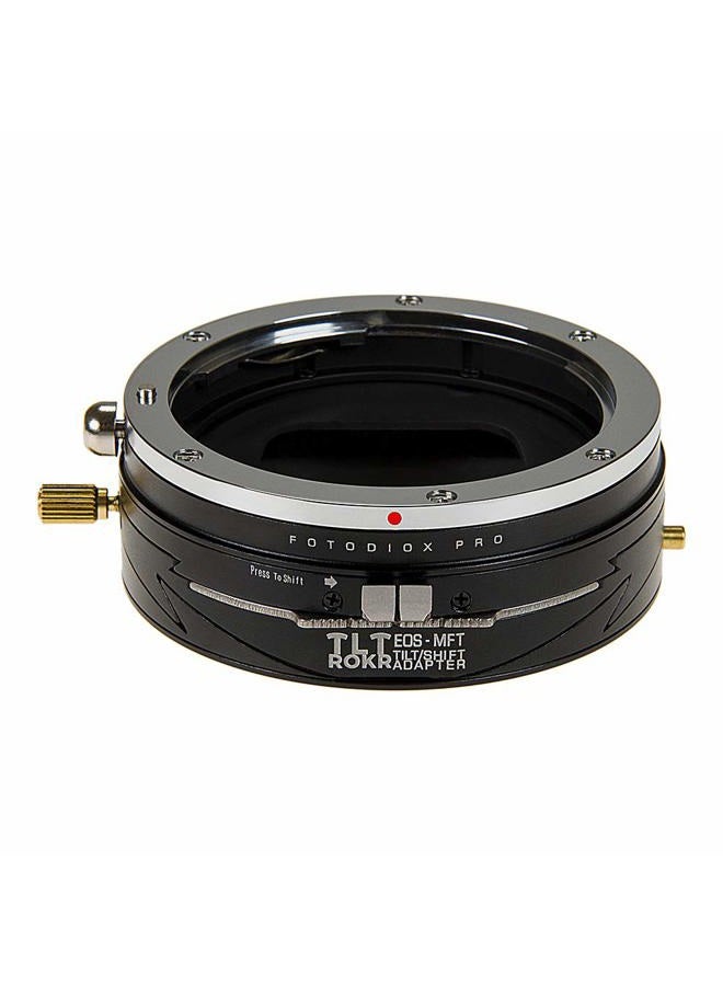 Fotodiox محول عدسة برو تلت روكر - محول عدسة تيلت/شيفت لكاميرات كانون EOS (EF/EF-S) D/SLR إلى كاميرات ميرورليس مايكرو فور ثيردز (MFT, M4/3) - Image 1