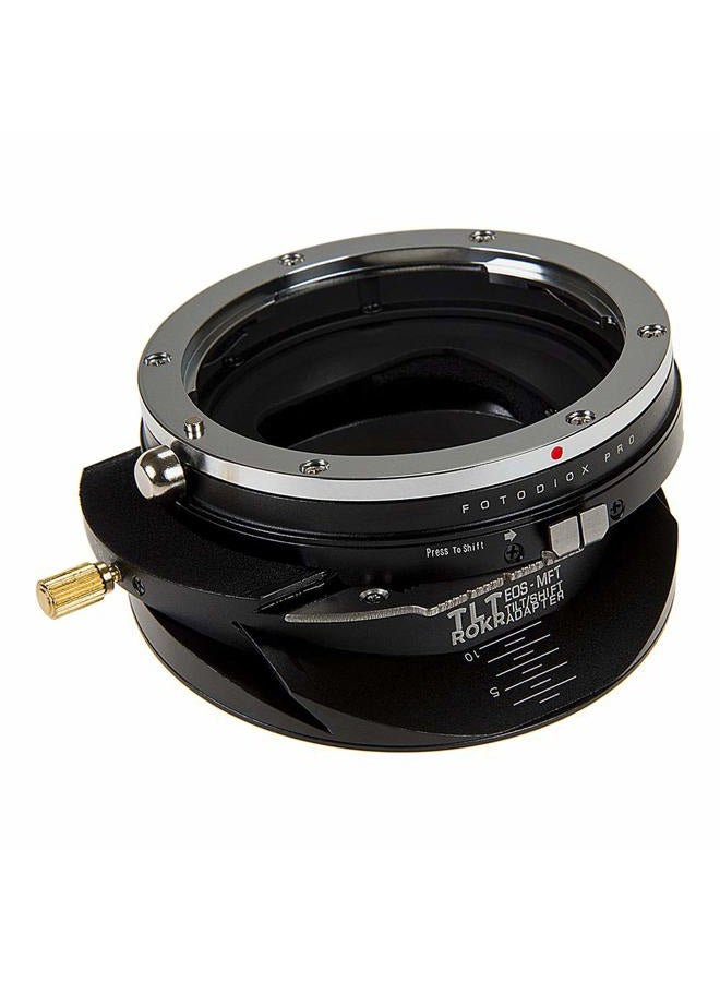 Fotodiox محول عدسة برو تلت روكر - محول عدسة تيلت/شيفت لكاميرات كانون EOS (EF/EF-S) D/SLR إلى كاميرات ميرورليس مايكرو فور ثيردز (MFT, M4/3) - Image 3