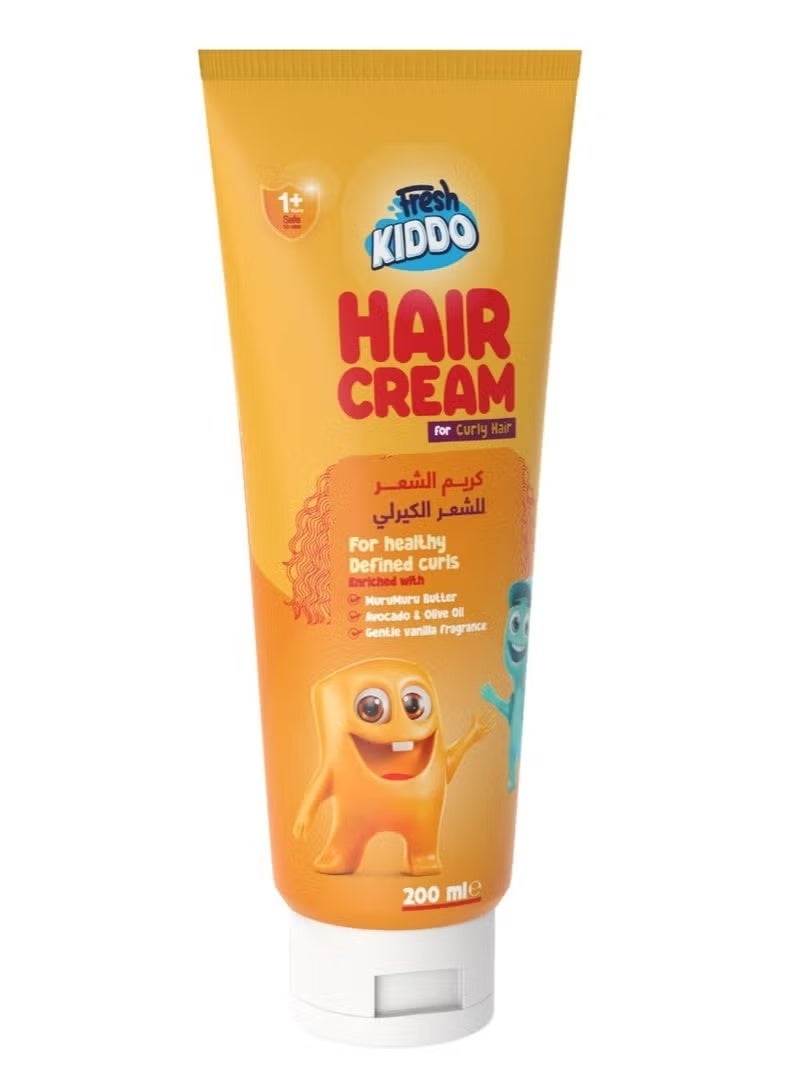 Fresh Kiddo Hair Cream for Curly Hair for Kids - Curl Definition & Frizz Control - 200gm