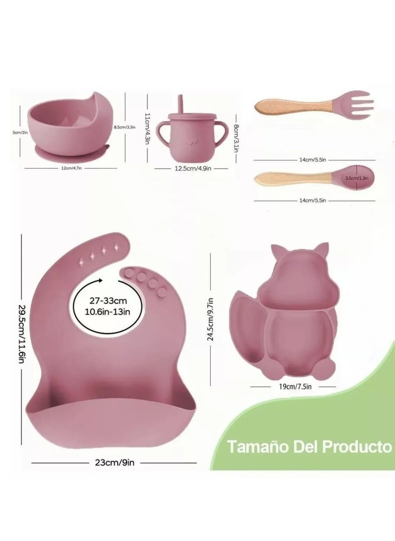 Non-Slip Silicone Feeding Set for Babies
