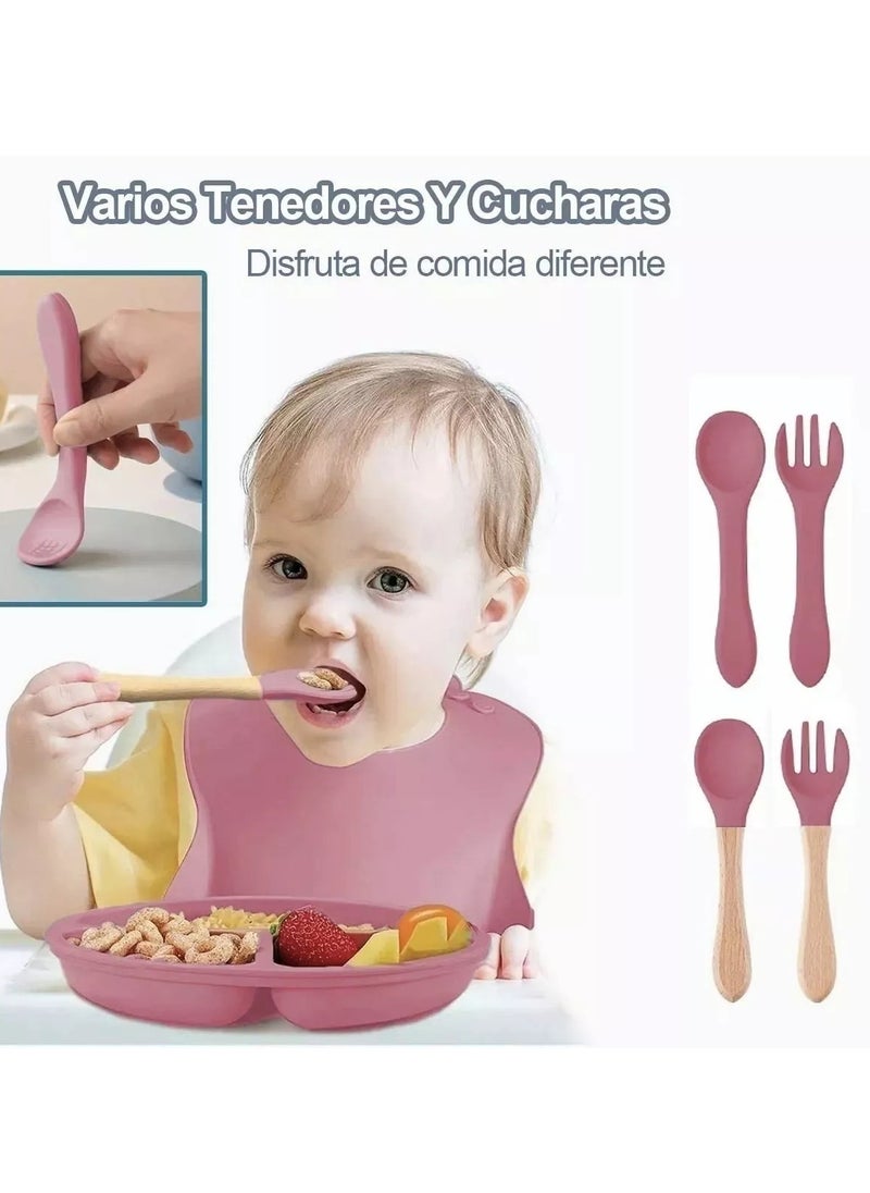 Non-Slip Silicone Feeding Set for Babies