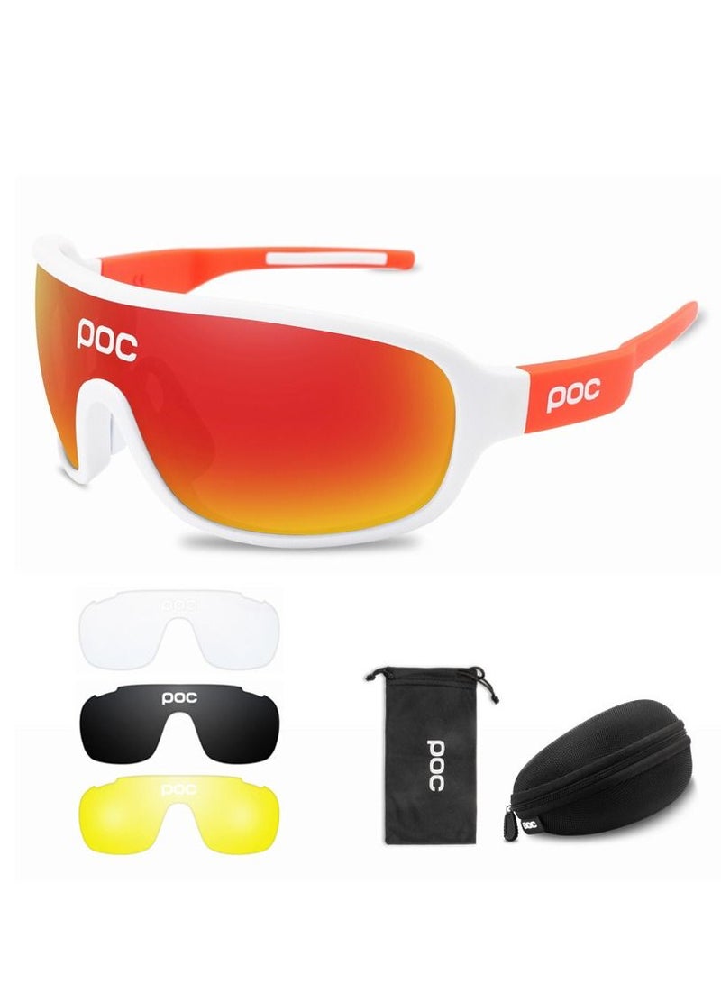 POC 4 Lens Cycling Sunglasses Outdoor Eyewear Men Women Cycling Glasses - Image 1
