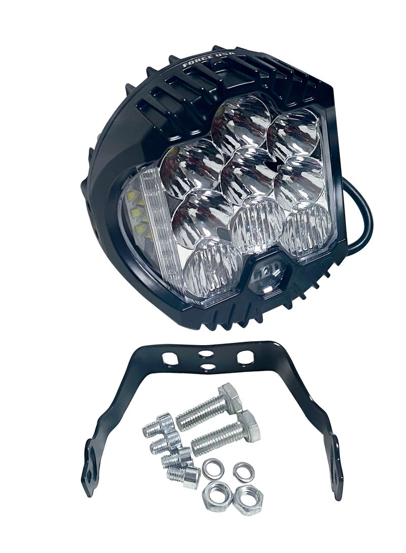 FORCE USA مصباح تخييم دائري LED - مصباح مدمج، متين، ومتعدد الاستخدامات للتخييم، القيادة على الطرق الوعرة، إصلاح المركبات، والطوارئ مع أداء طويل الأمد - Image 1