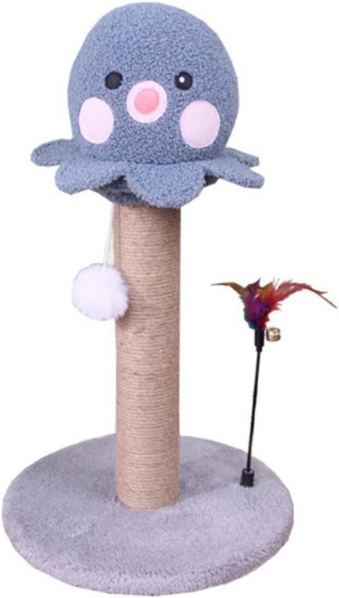 Cat Tower Cat Climbing Frame, cat Scratching Board, Post, Litter, Jumping Platform Tree, one Toy - Image 1