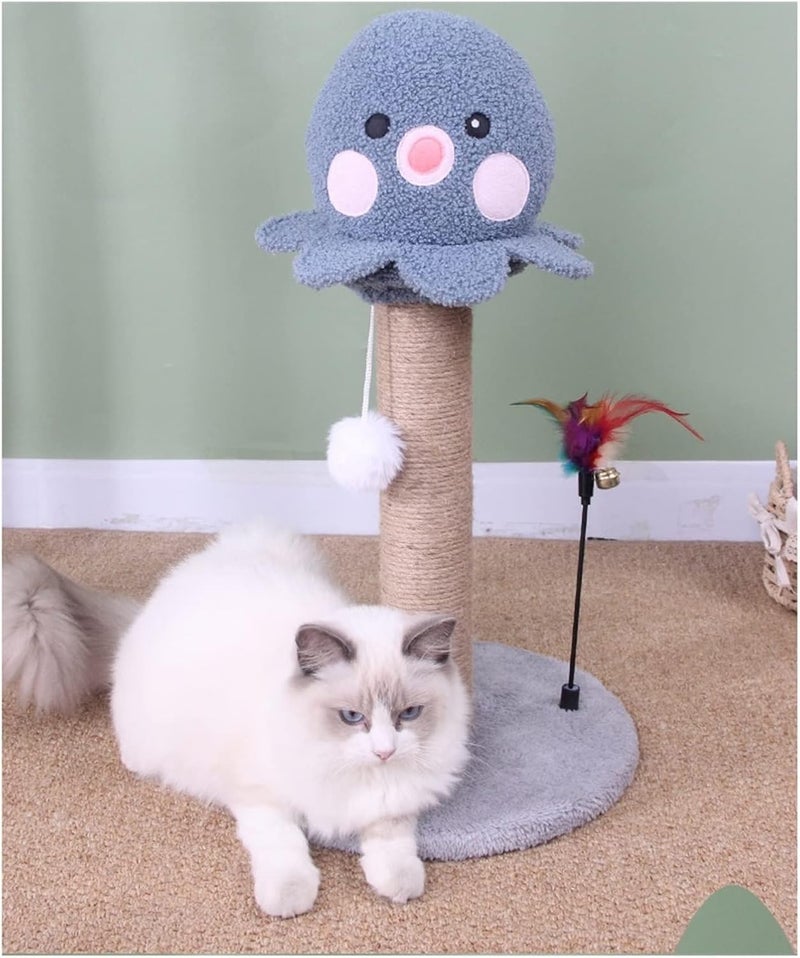 Cat Tower Cat Climbing Frame, cat Scratching Board, Post, Litter, Jumping Platform Tree, one Toy - Image 3