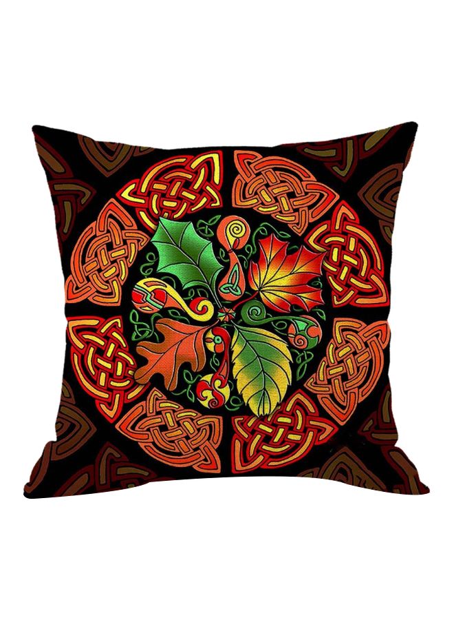 إسكدنيا غطاء وسادة ديكور مزين بطبعة فنية على الطراز الصيني أحمر / أسود / أخضر 45x45سم