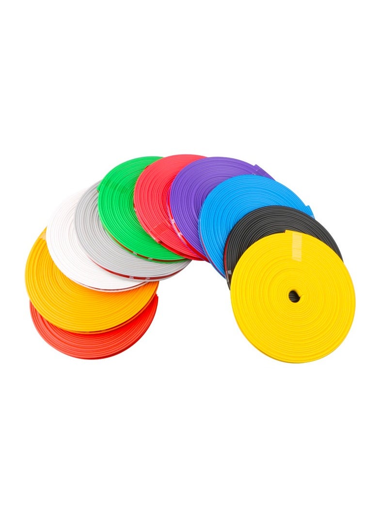 Car Wheel Rim Protector for Motorcycles Scooters Car Tire Edge Decoration Tape Car Tire Edge Protector Scratch Protector Bumper Protector for All Models and Sizes (Blue)