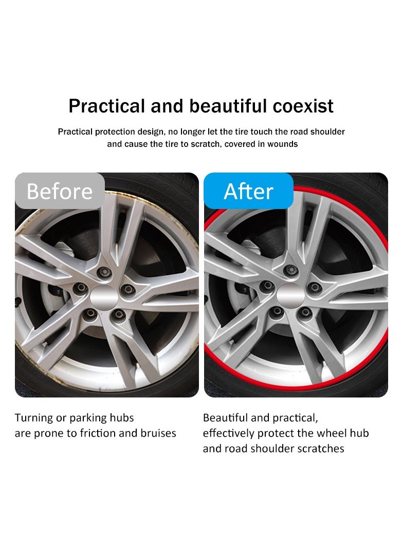 Car Wheel Rim Protector for Motorcycles Scooters Car Tire Edge Decoration Tape Car Tire Edge Protector Scratch Protector Bumper Protector for All Models and Sizes (Blue)