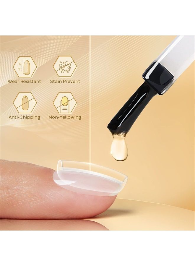 modelones Matte Gel Top Coat, 3 Pcs No Wipe Gel Top and Base Coat,Velvet Matte Glossy Shine Clear Effect Soak Off Nail Lamp Long Lasting Gel Polish Gel Top Base Coat for Home Salon Use, 10ml - Image 4