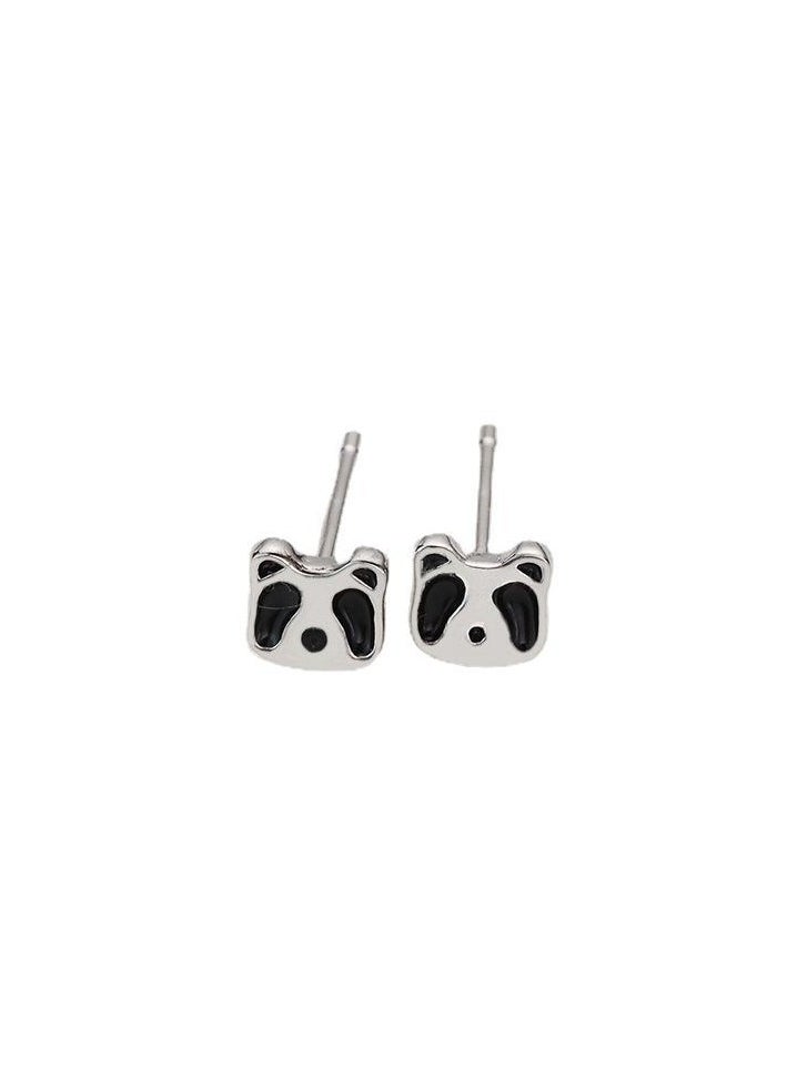 xozgdovg Red Panda stud girl cute little all-matching earrings  - Image 1