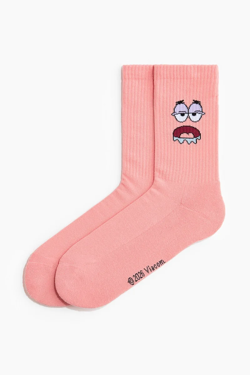 H&m Motif-detail socks