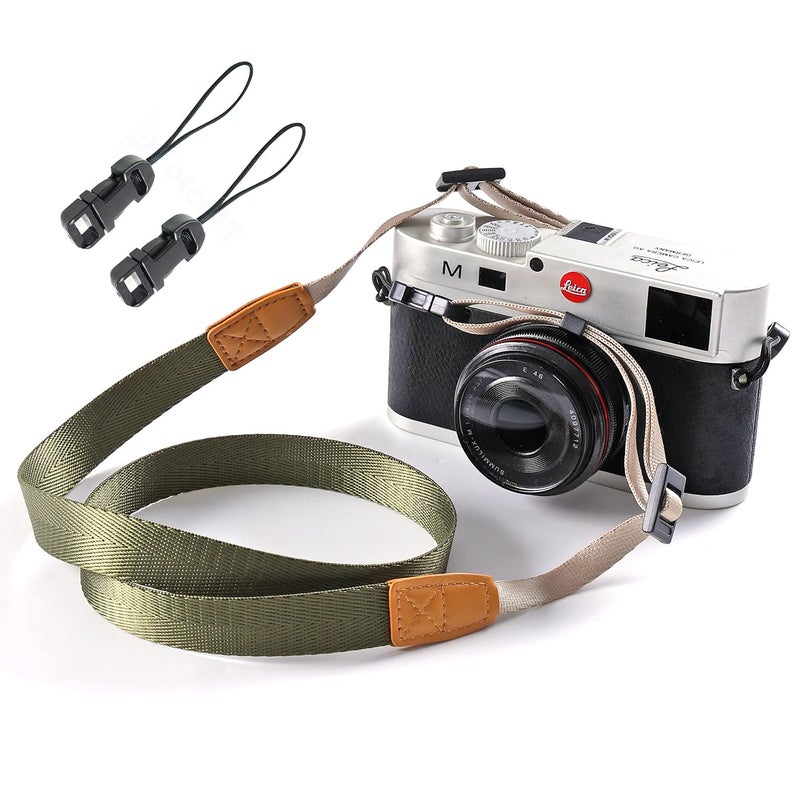 Eorefo Camera Strap Camera Neck Strap with Quick-release Buckles for Mirrorless Camera.ï¼ˆArmy Greenï¼‰ - Image 1