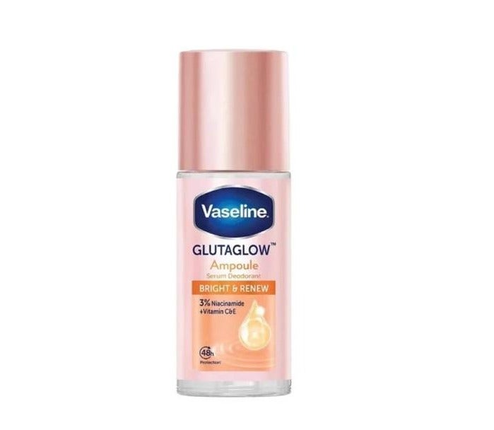 مزيل العرق جلوتا جلو برايت اند رينيو من فازلين 45 مل