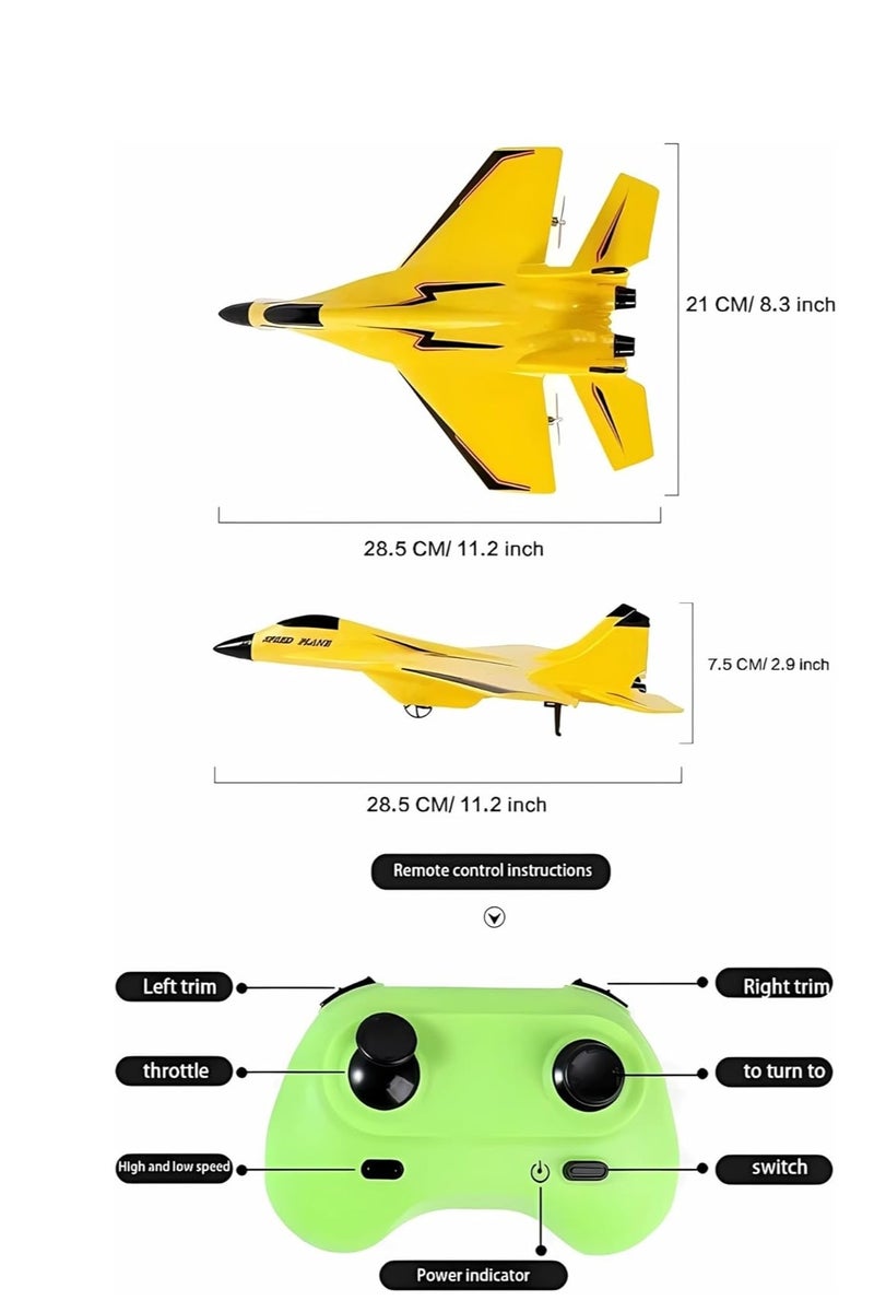 Remote Control Wireless Airplane Toy with Lights, Su-35 Rc Glider 2 Channel 2.4 GHZ Remote Control Planes, Outdoor Foam Rc Aircraft for Hobby Rc Airplanes,Included 1 Battery - Image 3