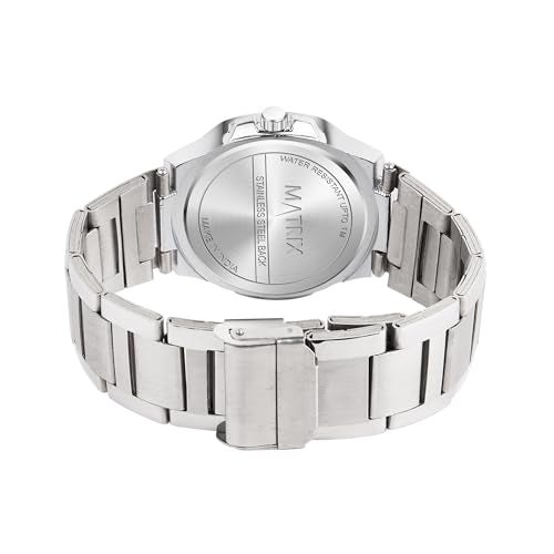 Matrix Octave Day & Date Functioning, Stainless Steel Strap Analog Watch for Men & Boys (Blue) - Image 5