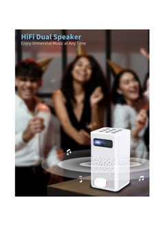 Generic Mini Portable Projector 3D DLP Projector Built in 7800mAh Battery 200ANSI 1080P HD 4K Support 360 Speaker 120 Picture  4h Video Playtime for Home Outdoor Bluetooth Wifi Projector  - Image 2