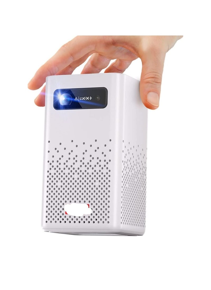 Generic - Mini Portable Projector 3D DLP Projector Built in 7800mAh Battery 200ANSI 1080P HD 4K Support 360 Speaker 120 Picture  4h Video Playtime for Home Outdoor Bluetooth Wifi Projector - Image 1