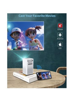 Mini Portable Projector 3D DLP Projector Built in 7800mAh Battery 200ANSI 1080P HD 4K Support 360 Speaker 120 Picture  4h Video Playtime for Home Outdoor Bluetooth Wifi Projector